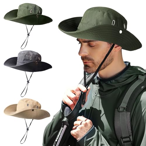 TAGVO Regenhut für Damen Herren,Wasserdichter Faltbar Bucket Hat UV-Schutz Outdoor Fischerhut, Schnell Trocknend und Atmungsaktiv Safari Hut Cowboy Hut Stil Sonnenhut für Camping Wandern Fischen