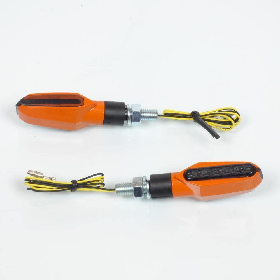 COPPIA DI FRECCE ARANCIO A LED 12V Mad Mars MOTO SCOOTER OMOLOGATE CE