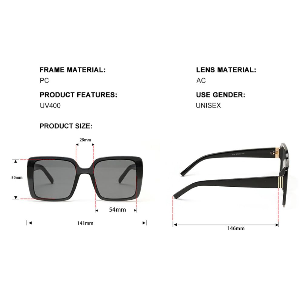 Retro kwadratowe okulary przeciwsłoneczne damskie Oversize męskie okulary przeciwsłoneczne Vintage UV400