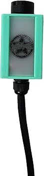 Sky High Car Audio Premium Bass Knob with Voltmeter and RGB LEDs Teal
