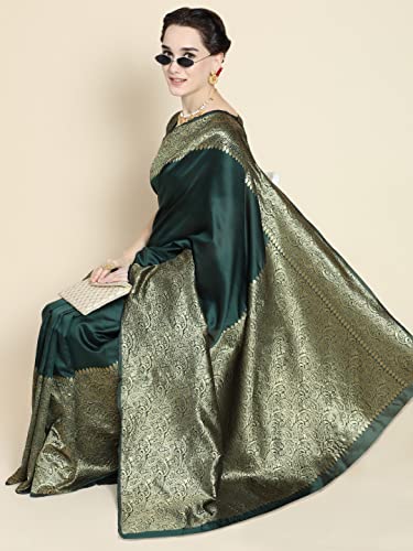 Image of Avantika Fashion Women's Classy Kanjivaram Soft Lichi Silk Banarasi Saree With Blouse Piece