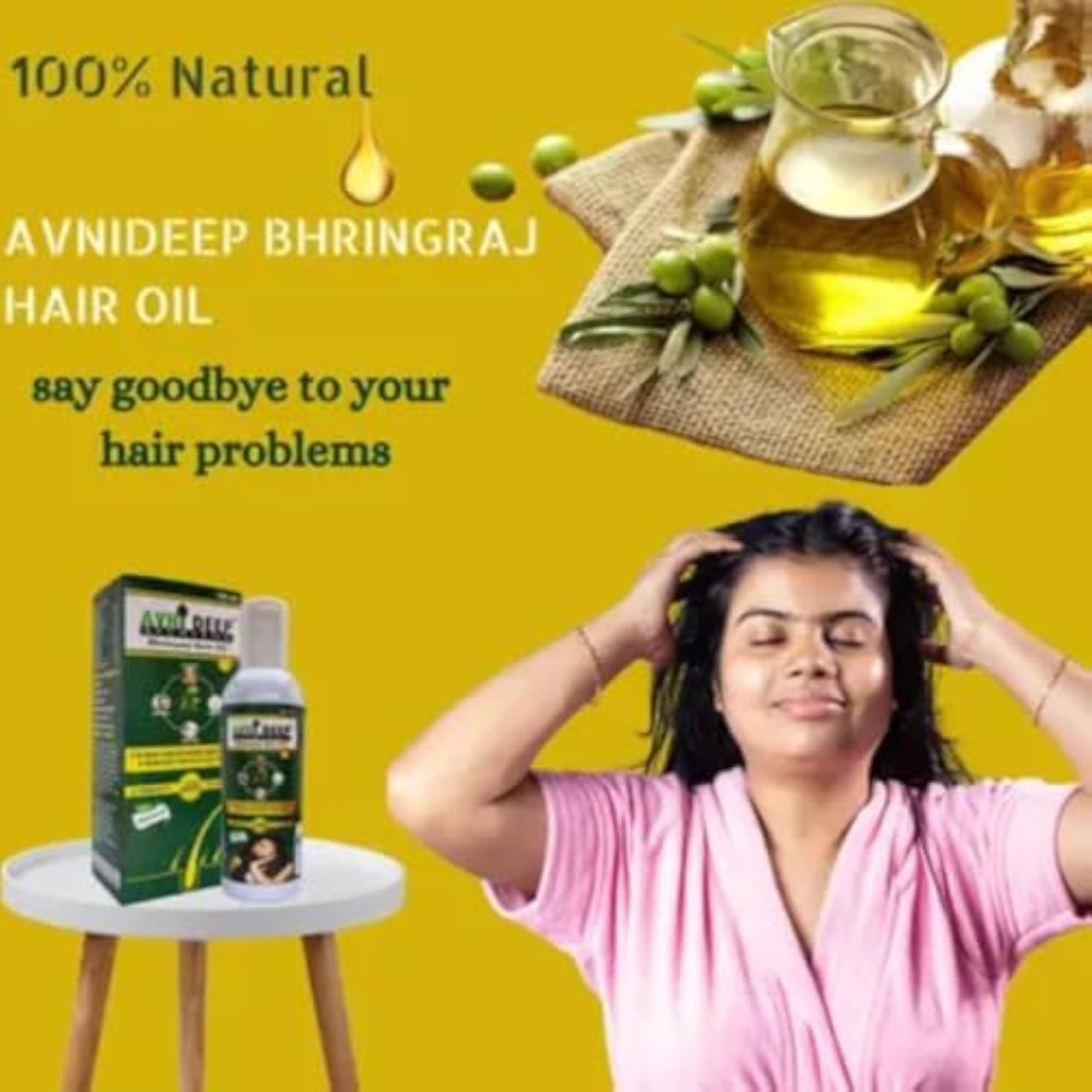 Natural Herbal Formula Deep Scalp Nourishment Bhringraj Hair Oil