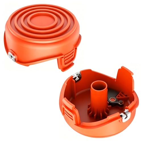 KERYBW couvercles de bobine de débroussailleuse, compatibles avec A6442-XJ, pour Black Decker GL315, GL337, GL350, GL650, GL651, GL652, GL653, GL655, GL656, GL660, GL670, GL680, GL55300 (2 capuchons)