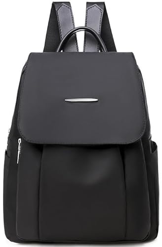 Farcauo Backpack for Women Small Travel Backpack Purse Cute Lightweight Back Pack Black Nylon Small Purses