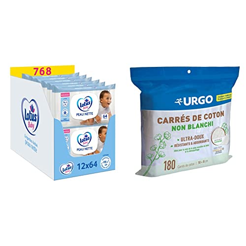 Lingettes bébé Lotus et cotons Urgo pour un change serein à la maison ou en voyage