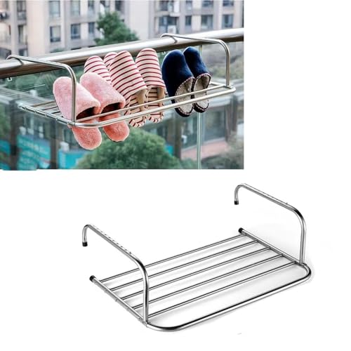 物干し台 ステンレス製 物干し 折りたたみ 物干しラック 幅 50cm 40cm 多機能 伸縮、ベランダ 窓枠 手すり ヒーター 用物干し 引っ掛けタイプ 屋内・屋外用 バスタオルハンガー 洗濯物干し 実用的 吊り下げ ドリル不要 組み立て不要 50 cm