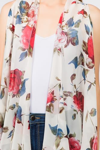 Image of Scarfand's Women's Sheer Open Front Lightweight Sleeveless Long Duster Cardigan Vest