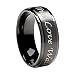 Cavalier Jewelers Purity Ring - True Love Waits - Black Plated Titanium Band (8mm wide) - Men's & Women's Sizes [Size 7]