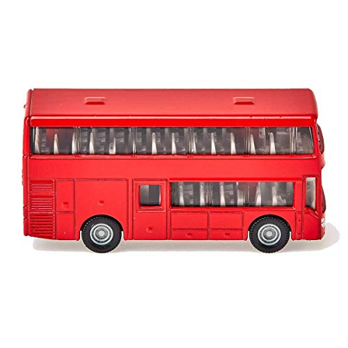 siku 1321, Doppelstock-Reisebus, Metall/Kunststoff, Rot, Spielzeugauto für Kinder