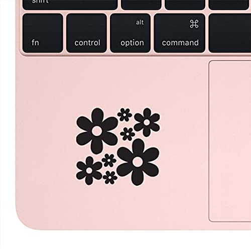 Image of Groovy Daisy Flower (Black) (Set of 2) Premium Waterproof Vinyl Decal Stickers Laptop Phone Accessory Helmet Car Window Bumper Mug Tuber Cup Door Wall Decoration