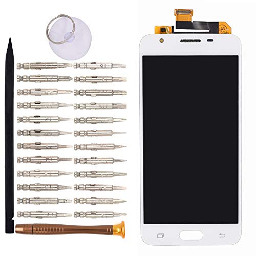 Image of LCD Screen Display with Digitizer Touch Panel Without Bezel Frame for Samsung Galaxy J5 Prime G570 G570F /DS G570Y(White)