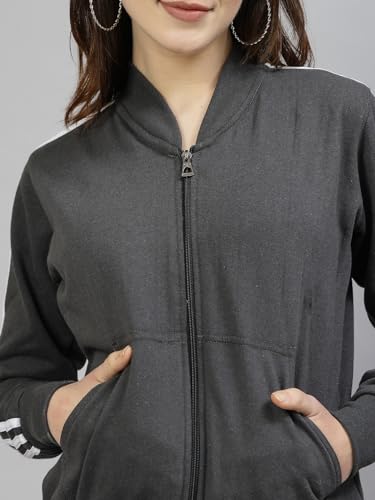 Image of UZARUS Women Cotton Full Zipper Sweatshirt Fleece Jacket for Winter