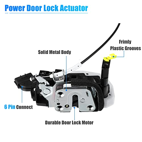 Image of X AUTOHAUX Front Left Power Door Lock Actuator Assembly Motor for Infiniti G25 G35 G37 Q40 80501-JK600 Front Driver Side Door Lock Latch Actuator Replace Door Latch Assembly Motor with Rod