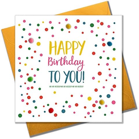 Carte de vœux Pom Pom "Happy Birthday" Cover