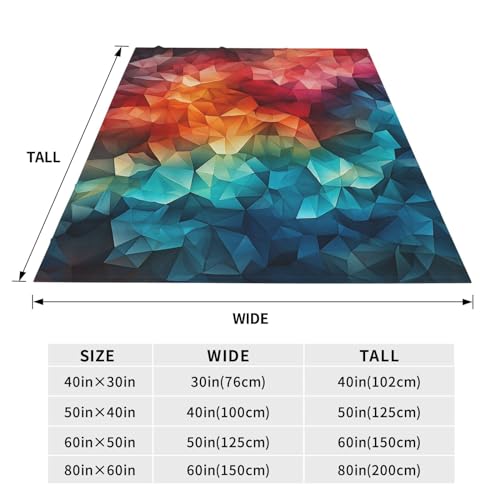 Couverture flanelle imprimée 203x152 cm multicolore en microfibre légère pour canapé - 4