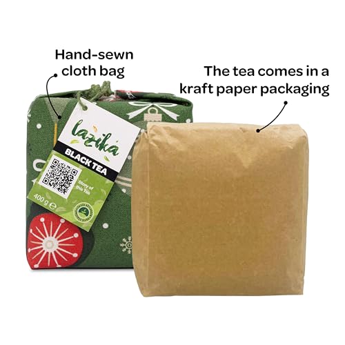 Image of Lazika Black Tea, Loose Leaf Tea, 14.1 Oz, English Breakfast Tea, Tea Gift for Tea Lovers with Gift Pack