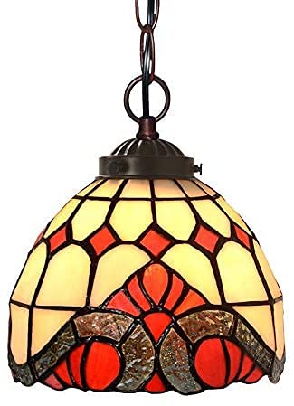 Lustre Tiffany Baroque suspension créative de 7 pouces pour illuminer votre balcon