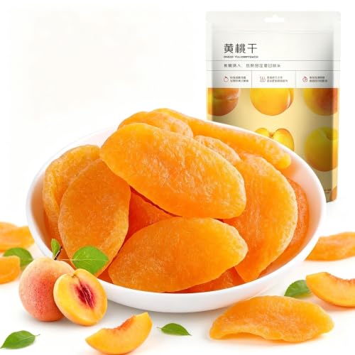 Melocotón Seco en Rodajas Corte Grueso Masticable Bolsa 60g | Melocotón Amarillo Snack Dulce Picante Afrutado Suave 1 Bolsa