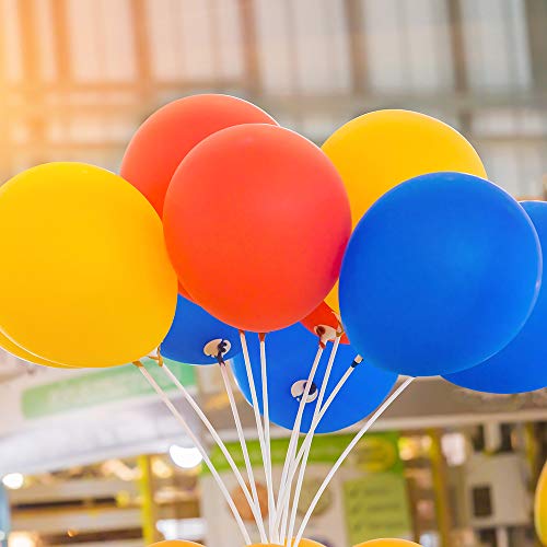 Image of PP OPOUNT 50 Pieces Balloon Sticks Upgraded Version 12.6 Inch White Balloon Sticks Holders with Cups for Christmas Decoration, Wedding, Party, Holidays, Anniversary Decor | White Balloon Sticks Holders with Cups for Christmas Decoration, Wedding, Party, Holidays, Anniversary Decor