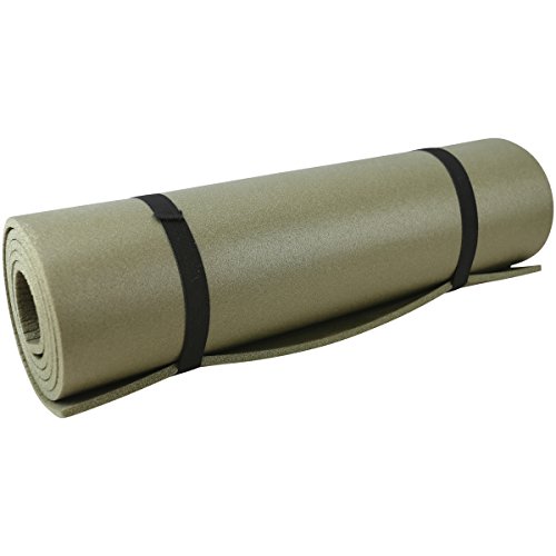 Kombat UK Waterproof Unisex Outdoor Military Roll Mat available in Olive Green – Size 180 X 500 X 0.8 cm