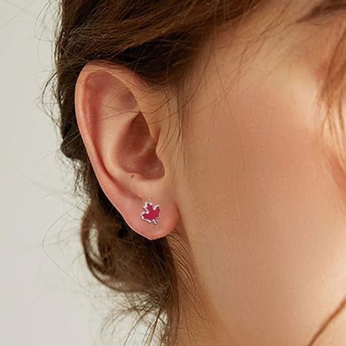 Boucles d'oreilles feuilles d'érable pendantes en métal ciselé - 6