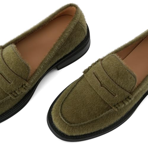 Image of Loafers for Women, Classic Penny Slip On Flat Dress Shoes