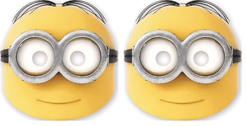 Procos Lot de 6 masques Lovely minions Jaune 55793