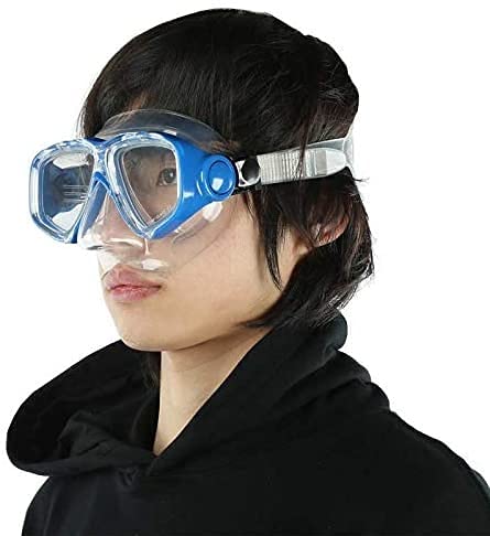 Maschera da snorkeling integrale Maschere da sub Maschera da snorkeling Occhiali in silicone temperato Occhiali da nuoto antiappannamento impermeabili Attrezzatura da snorkeling subacquea con str