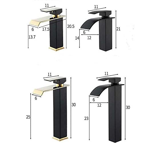 Robinet de lavabo cascade eau chaude et froide pour vasque moderne