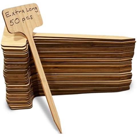 50pcs Bamboo T-Type Plant Labels Cover