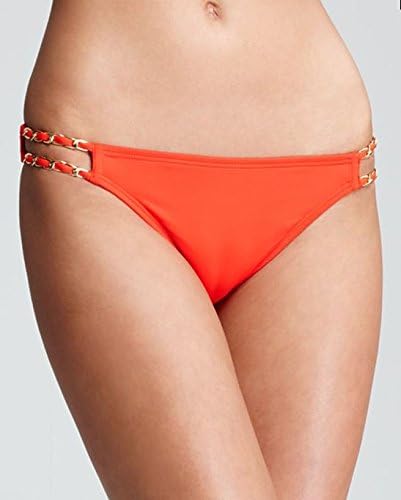 Juicy Couture Women's Chain Link Classic Bikini Swim Bottom Siren (Red) Size Small