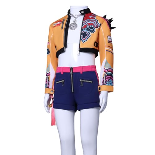 Rumi Cosplay Costume Hunters Zoey Cosplay Jacket Shorts Full Set Mira Halloween Christmas Outfits3