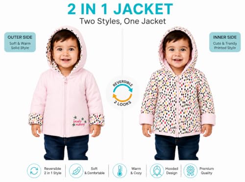Image of Appukids Full Sleeves Animals Printed Reversible Jacket for Baby Boys Girls Cotton 2 In 1 winter Jacket