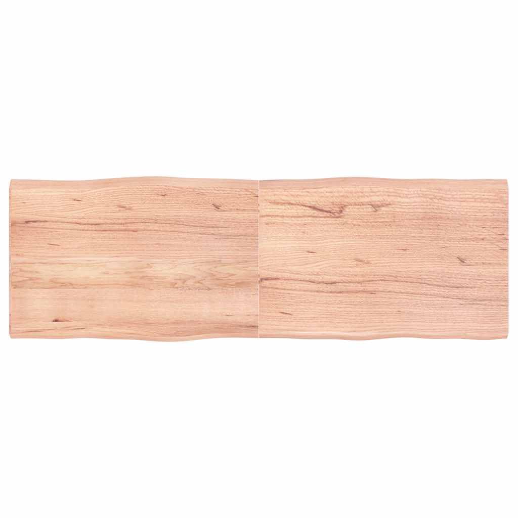 Plateau de table 180 x 60 cm en bois massif de chêne traité bord