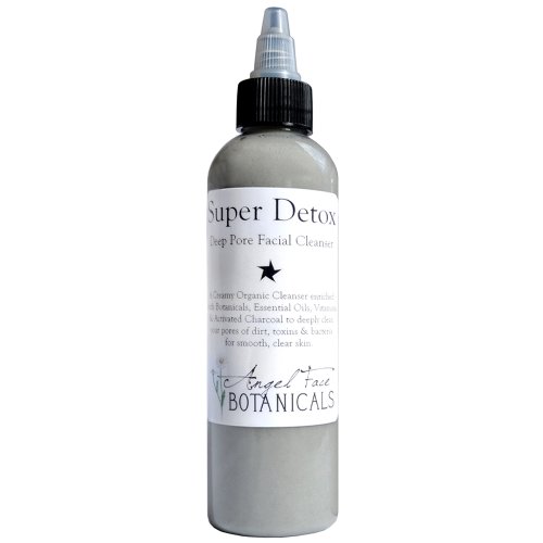 Super Detox - Organic Deep Pore Facial Cleanser with Activated Charcoal, Green Tea, and Argan Oil 4.3 oz