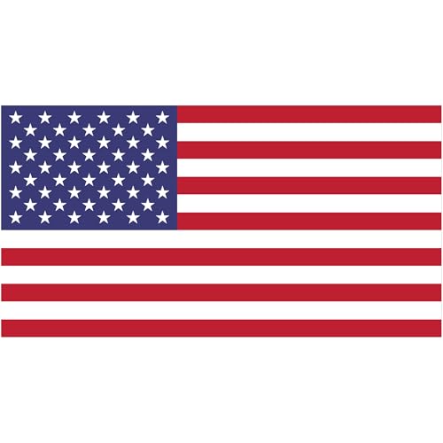 Image of Stickios American Flag Decal Classic Flag - Made in USA | Patriotic Vinyl Bumper Sticker for Cars, Trucks & Windows (5.8 x 3.1 inches)