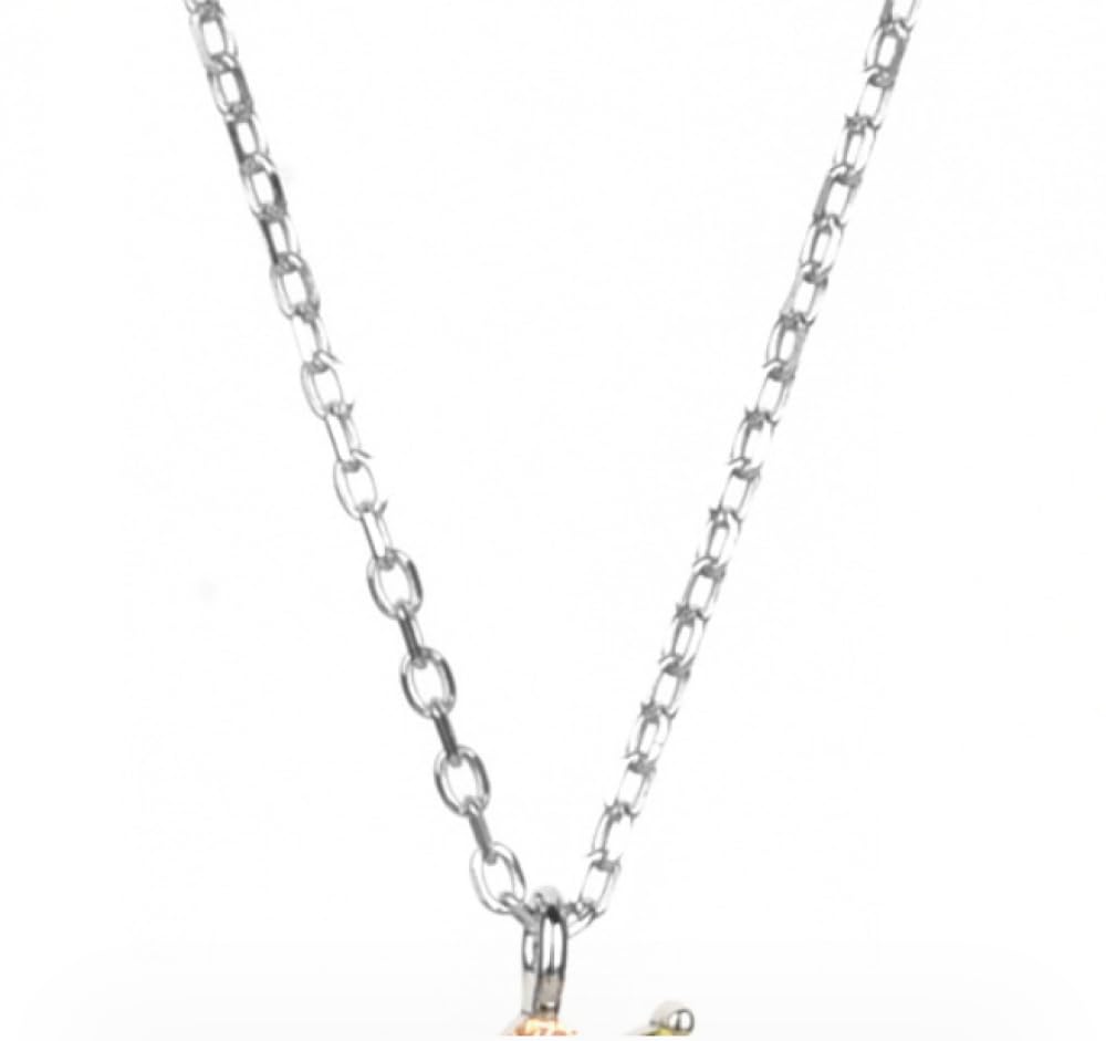 Necklace Geburtstagsbrief M anfängliche Halskette, Alphabet Halskette Buntes Zirkonia-Initialen Name Choker Dainty Chain Halskette für Frauen Lady Girl, 38-45 cm Jewelry
