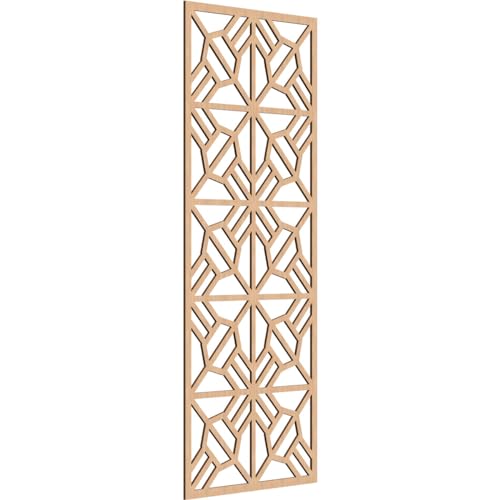 Image of 25 3 /8 inchW x 64 3 /8 inchH x 1 /4 inchT Auburn Decorative Fretwork Wood Wall Panels, Hickory