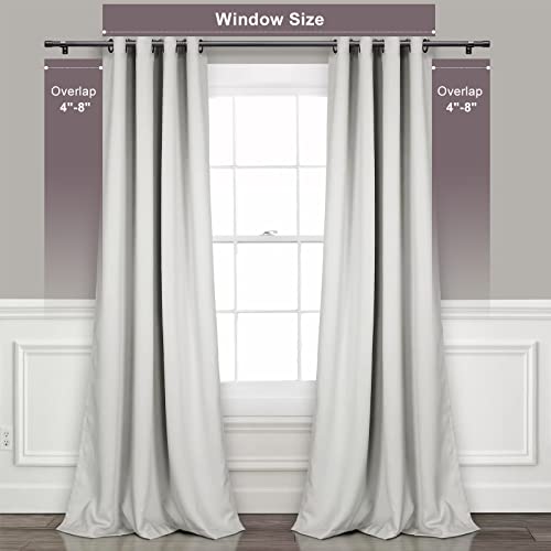 Black Curtain Rod 2 Pack - Rustproof Single Window Curtain Rods For Windows 48 To 62 Inch - Adjustable Drapery Rods For Bedroom, Living Room, Bathroom, Kitchen, Patio, Matte Black #TOP3