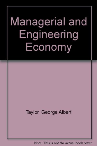 Managerial and Engineering Economy 0442084439 Book Cover