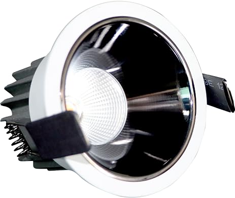FortuneArrt 12W LED COB Downlight | Recessed Ceiling Light with Sleek White Trim | Durable Black Heat Sink | Energy-Efficient Modern Lighting Perfect for Homes, Offices and Commercial Spaces-image-30