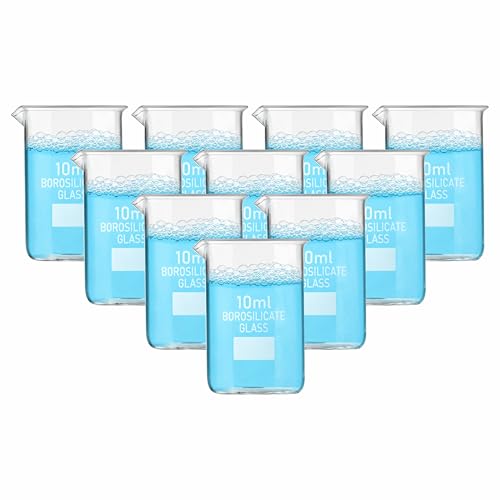 Image of VVS Borosilicate Glass Beaker 10ml pack of 10 of For School College, Lab Laboratry and professional use