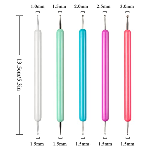 Sularpek Dotting Tool Set, 5 Pcs Embossing Stylus With Double Sized Ball Tips, Ball Embossing Stylus For Transfer Paper, Tracing Tools For Drawing #TOP1