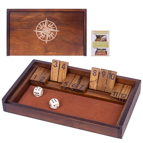 Shut The Box Juego de Mesa de Madera 12 Piezas miniatura 1