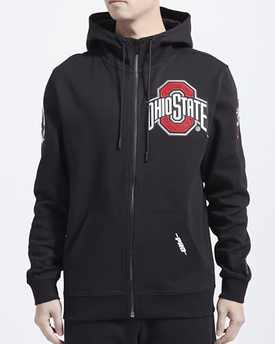 Image of Pro Standard Mens College Classic Chenille Cotton Double Knit Full Zip Hoodie