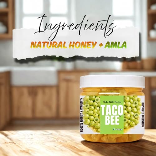 Image of Taco Bee Amla With Honey | Premium | Sweet And Healthy | Rich In Antioxidants | Immunity & Energy Booster | Pure And Natural | Organic Honey | Amla Mixed Honey (400 Gm)
