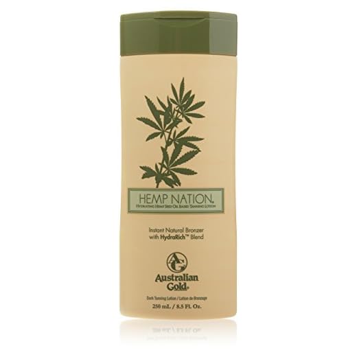 Australian Gold Hemp Nation Natural Bronzer tanning bed lotion 8.5 Oz