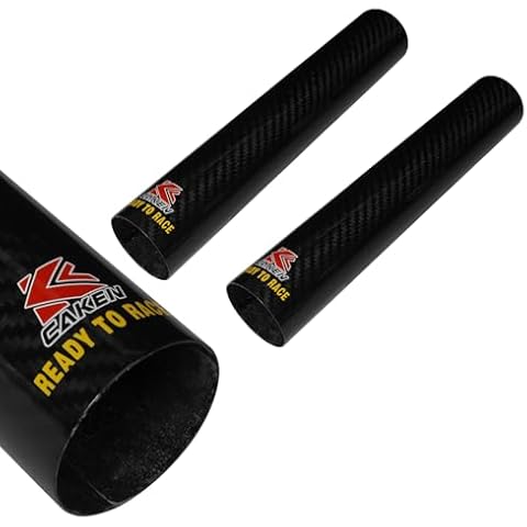 PRO CAKEN Carbon Fiber Motorcycle Front Shock Fork Guard Cover Wrap Shock Absorber Guard Gaiters Gators Boots Adjustable 2Pcs Universal for Dirt Bike-260MM Cover