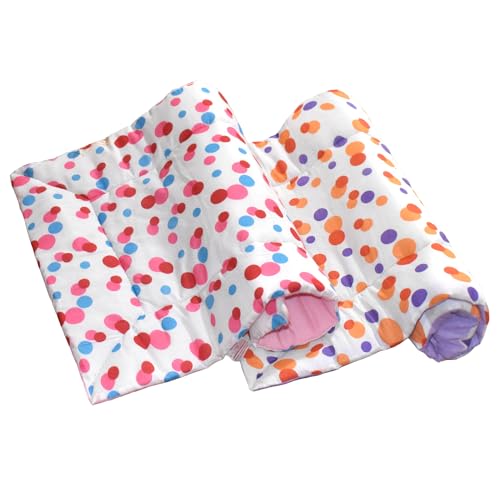 Image of VParents Cotton Crib Sheet for New Born Baby, Soft Cotton Godadi Set for Baby, Godari Bedding Set of 2, Pink & Orange, Preemiee