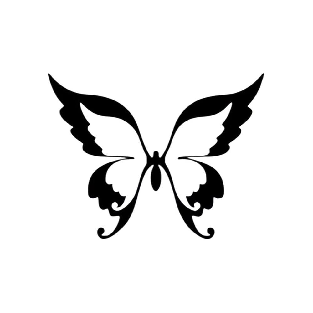 Butterfly Matte Vinyl Sticker Self-Adhesive Decal for Car Truck Windshield Bumper Laptop Decor(Black)
